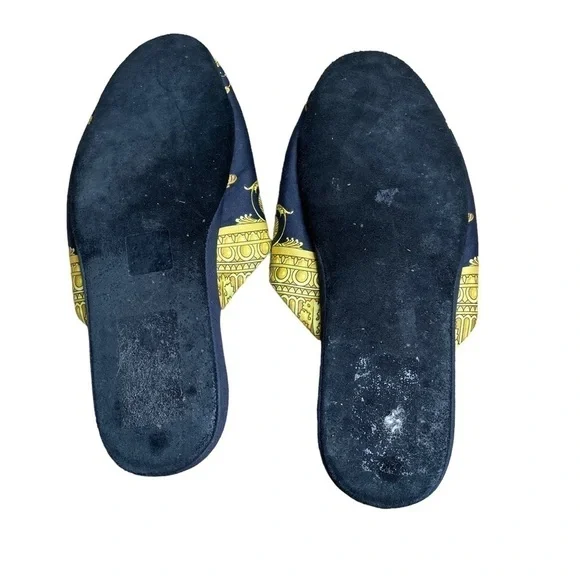 Versace Home medusa slippers black gold size 41